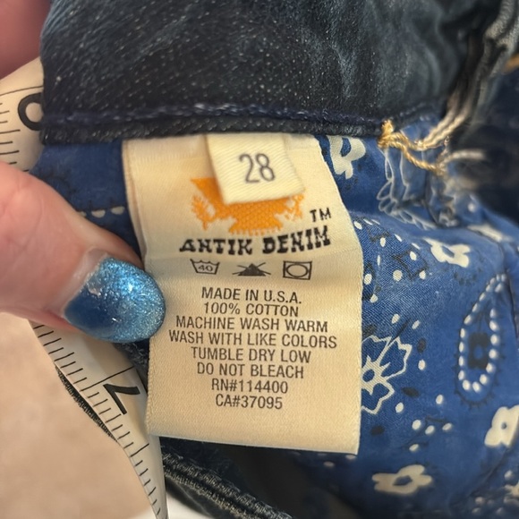 Antik Denim Fawcett 5 Pocket Low Rise Flare Jeans/ NWT/ Size 28 - Picture 11 of 11